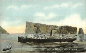 Steamship Campana or Campania Perce Rock Quebec c1910 Postcard