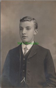 Ancestors Postcard - Smart Young Man Wearing a Suit, Mens Fashion RS36521