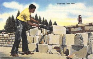 Bermuda Stone Cutter Linen Antique Postcard J66964