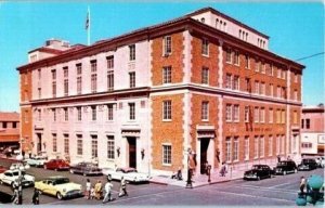 US Post Office and Federal Building Tucson w Old Cars Arizona Postcard