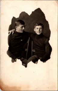 WWI US Navy 2 Sailors Vintage RPPC