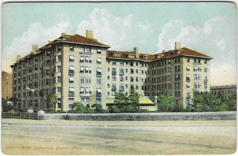 Vintage Postcard Hotel Sommerset Boston Mass