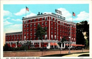 Hotel Monticello Longview WA Postcard PC89