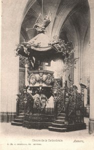 Vintage Postcard 1900's Chaire De La Cathedrale Anvers Belgium G. Hermans