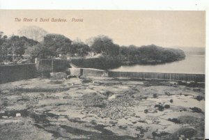 India Postcard - The River and Bund Gardens - Poona - Ref 12119A