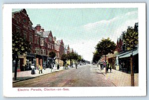 Essex England Postcard Electric Parade Clacton-on-Sea c1930's Antique Unposted