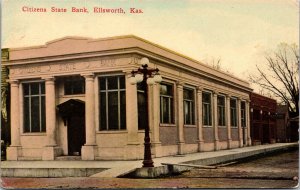 Postcard Citizens State Bank in Ellsworth, Kansas~131698