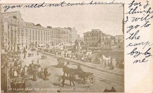 View Near the Water Front, Naples, Italy, early postcard, Used in 1907