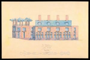 The Tulips and the Elms Townhouse - Garden Elevation Study