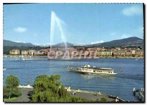 Modern Postcard Geneva Boat