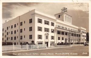 E26/ Miami Beach Florida Fl Real Photo RPPC Postcard 1945 White House Hotel 5