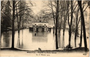 CPA Crue de la SEINE - BOUGIVAL - Propriete du Peintre Gerome - Le 1er (246965)