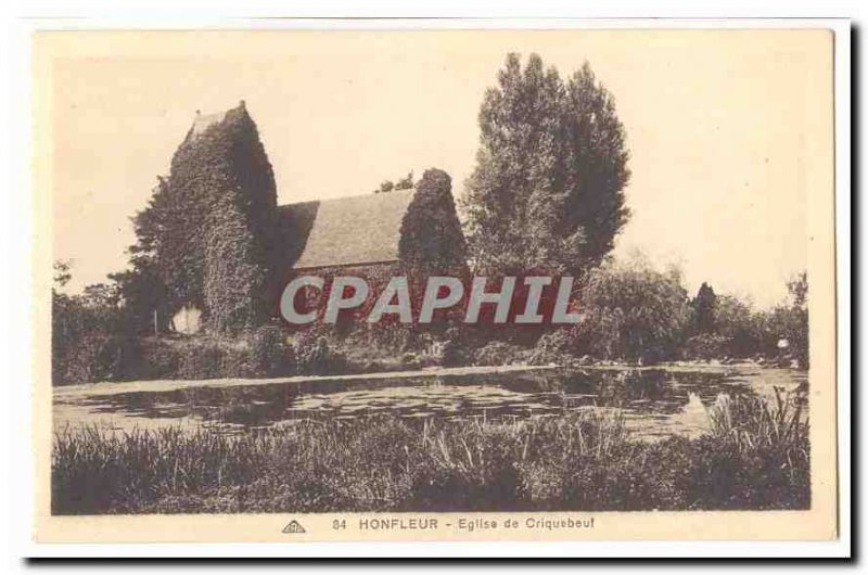 Honfleur Postcard Ancient Church of Criquebeuf