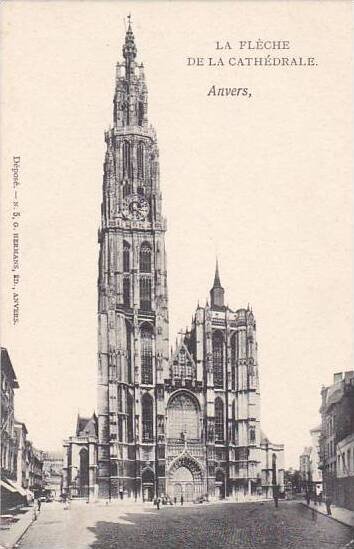 Belgium Antwerpen Anvers La Fleche De La Cathedrale