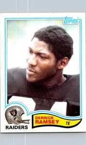 1982 Topps Football Card Derrick Ramsey Oakland Raiders sk9037