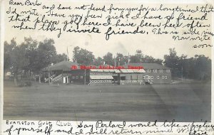 IN, Evanston, Indiana, RPPC, Evanston Gun Club Building, Photo