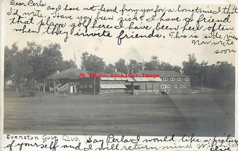 IN, Evanston, Indiana, RPPC, Evanston Gun Club Building, Photo