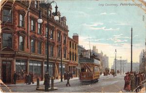 BR96101 long causeway peterborough tramway double decker  uk