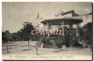 Algeria Constantine Old Postcard kiosk music and & # City 39hotel