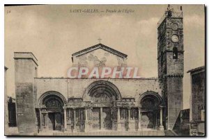 Postcard Old Saint Gilles Facade of the Church