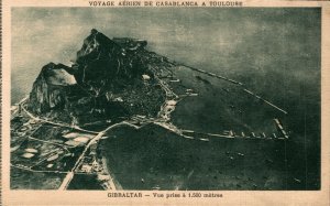 Gibraltar Aerial View Vintage Postcard 08.52