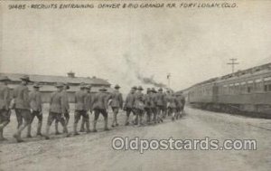 Recuits Enteraining, Fort Logan, Colorado, USA Military, WW I Unused light co...