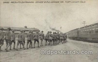 Recuits Enteraining, Fort Logan, Colorado, USA Military, WW I Unused light co...