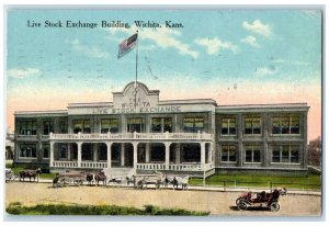 1917 Live Stock Exchange Building Exterior View Wichita Kansas Vintage Postcard