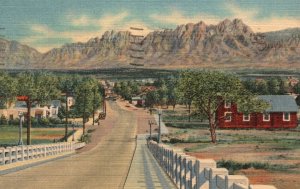 Vintage Postcard 1955 Organ Mountains And Viaduct Las Cruces New Mexico NM