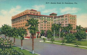 USA Soreno Hotel St. Petersburg Florida Linen Postcard 07.49