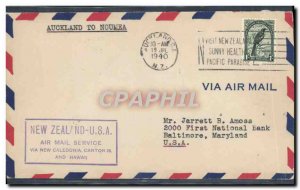 Letter New Zealand 1st flight Auckland to Noumea July 19, 1940