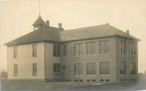 Cheney Kansas 1908 High School Building Sedgwick County RPPC real photo 5562