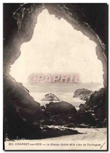 Old Postcard Camaret Sur Mer The Great Cave And The Lion From Toulinguet