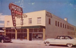 Postcard Wells NV Pequop Hotel, Cafe & Cocktail Lounge Cool Cars Unposted