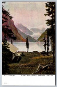 Cabin At Lake Louise, Rocky Mountains, Western Canada, Warwick & Rutter Postcard