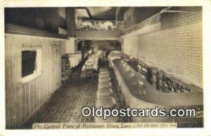 Drury Lane Restaurant, New York City, NYC USA Unused light crease left bottom...