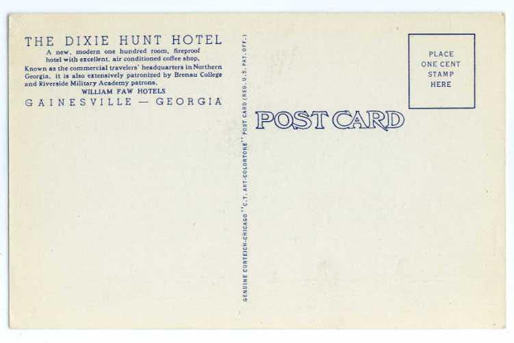 Linen of Dixie Hunt Hotel in Gainsville Georgia GA