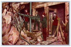 Drilling By Compressed Air In Butte Mine Montana MT Antique Unposted Postcard