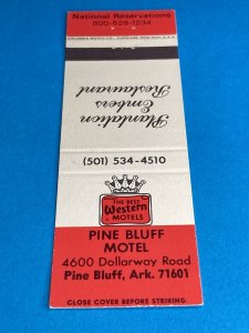 Matchbook Cover - Pine Bluff Motel Arkansas MB160