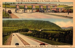 Pennsylvania Turnpike Ticket Offices At Western End At Irwin & A 100 Foot Hig...