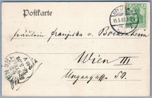 BERLIN GERMANY JUSTIZPALAST 1903 UNDIVIDED ANTIQUE POSTCARD w/ STAMP