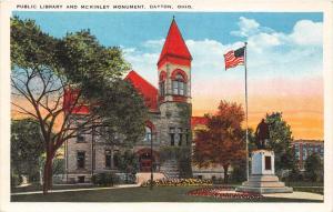 Ohio Dayton   Public Library and McKinley Monument