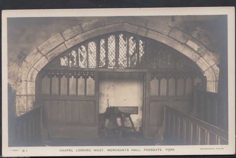 Yorkshire Postcard - Chapel Looking West, Merchants Hall, Fossgate, York  RT700