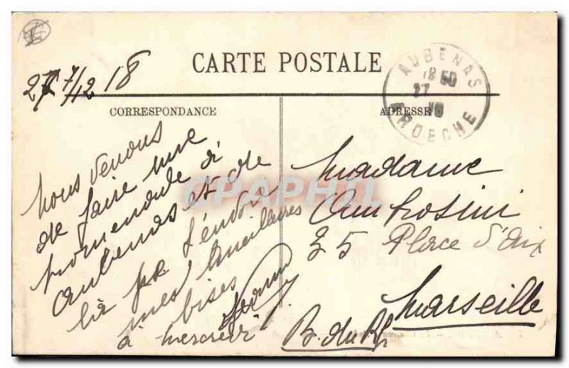 Old Postcard Aubenas Chateau d'Aubenas