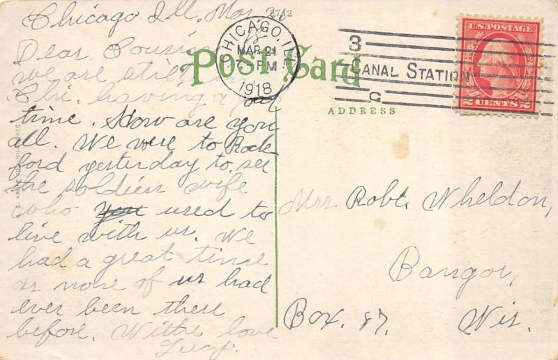 ROCKFORD, IL Illinois    WESTMINSTER PRESBYTERIAN CHURCH     1918 Postcard