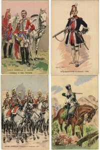 MILITAIRE ARTIST SIGNED Mostly CAVALRY 80 CPA Pre-1940 (L4523)