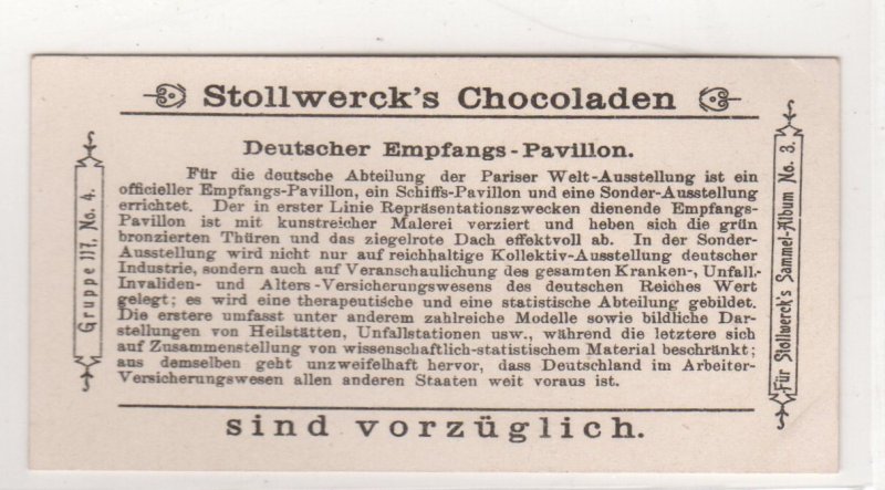 German - Stollwerck Chocolate - German Reception Pavilion, Group 117 #4