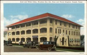 Temple TX Scott & White Clinic Old Cars c1930 Linen Postcard