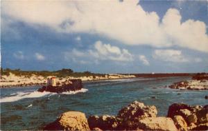 Vintage Postcard; Channel Separating Wake and Wilkes Islands, Micronesia