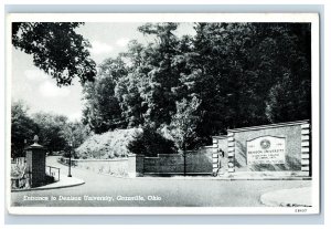 Vintage Entrance To Denison University, Granville, Ohio. Postcard F145E